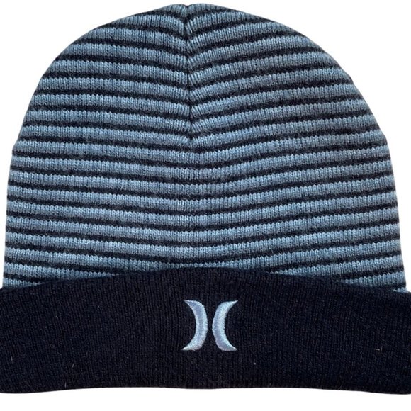 Hurley Other - Size: Kids - Navy Blue Striped Knit Hat w/ Brand Logo